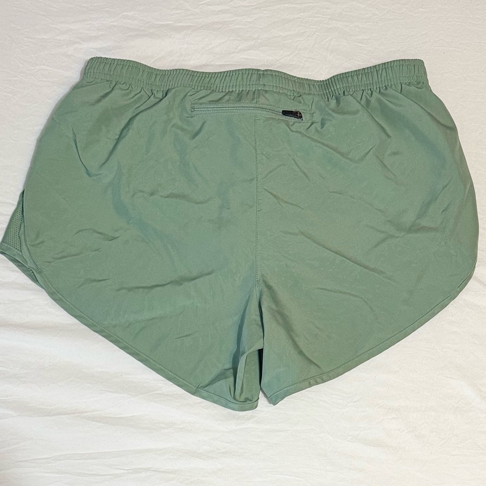 Nike Army Green Running Lined Athletic Shorts - Picture 2 of 4